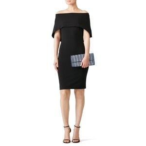 Nicole Miller Structured Cape Dress